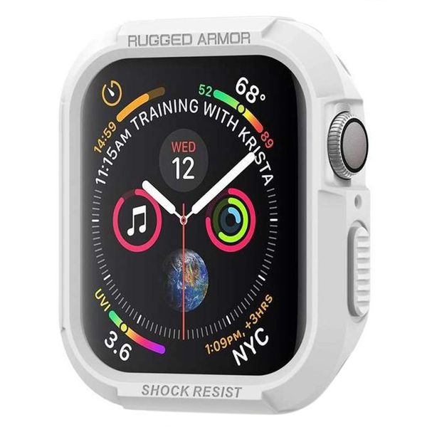 Spigen Coque Rugged Armor™ pour l'Apple Watch Series 4-6 / SE - 44 mm - Blanc