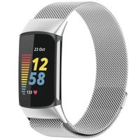 imoshion Bracelet magnétique milanais le Fitbit Charge 5 / Charge 6 - Taille S - Argent