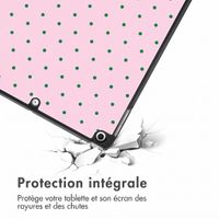 imoshion Coque tablette Design Trifold Apple iPad 9 (2021) 10.2 pouces / iPad 8 (2020) 10.2 pouces / iPad 7 (2019) 10.2 pouces - Happy Dots