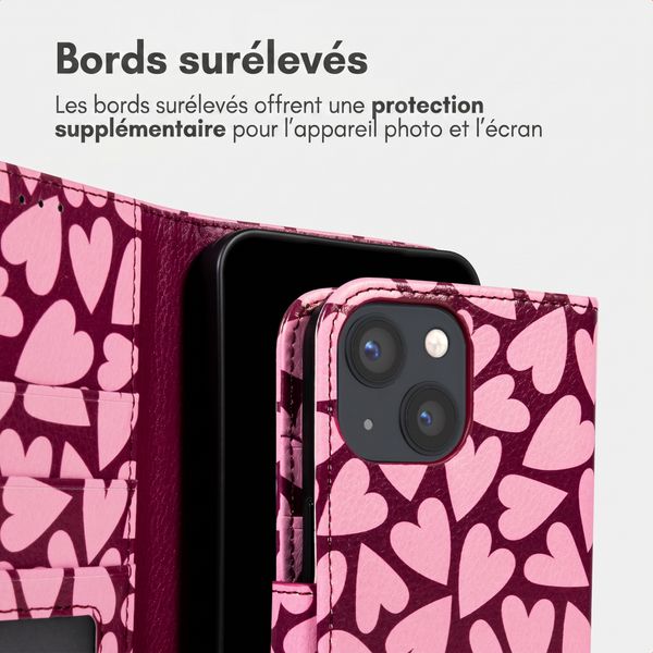 imoshion Étui de télephone portefeuille Design Apple iPhone 15 - Hearty Blush