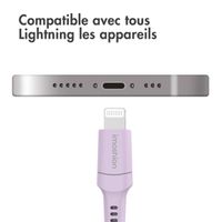 imoshion ﻿Câble Lightning vers USB-C - Non MFi - Textile tressé - 1 mètre - Lilas