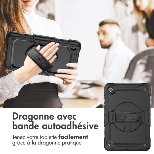 Accezz Coque arrière robuste avec bandoulière Samsung Galaxy Tab A9 Plus - Noir