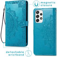 imoshion Etui de téléphone portefeuille Mandala Samsung Galaxy A53 - Turquoise