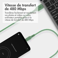 imoshion Braided USB-C vers câble USB - 1 mètre - Vert