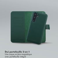 Selencia Étui portefeuille amovible Olyn avec MagSafe Samsung Galaxy A55 - Vert