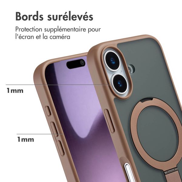 Accezz Coque Ring Stand avec MagSafe Apple iPhone 17 - Marron