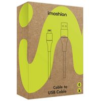 imoshion ﻿Câble Lightning vers USB - Non MFi - Textile tressé - 0,5 mètre - Blanc