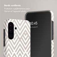 Selencia Coque arrière Vivid Tough Samsung Galaxy A36 / A56 - Beige Zigzag