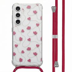imoshion Coque Design avec cordon Samsung Galaxy S24 FE - Dusty Rose Connected Hearts