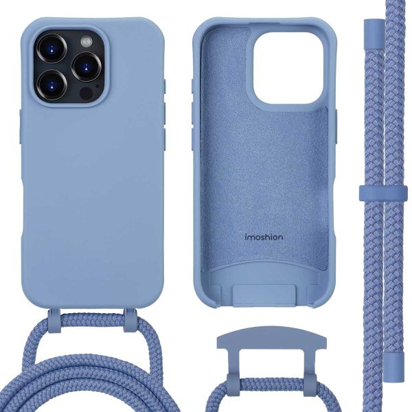 imoshion Coque de couleur avec cordon amovible MagSafe iPhone 16 Pro - Ash Blue