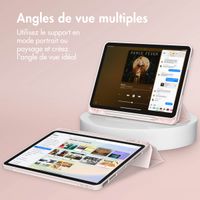 Accezz Coque tablette portefeuille Smart Silicone Apple iPad Air 11 pouces (2025) M3 / (2024) M2 / Air 5 (2022) / Air 4 (2020) - Rose