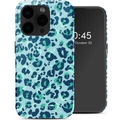 Selencia Coque arrière Vivid Tough avec MagSafe iPhone 15 Pro - Wild Spots Light Blue