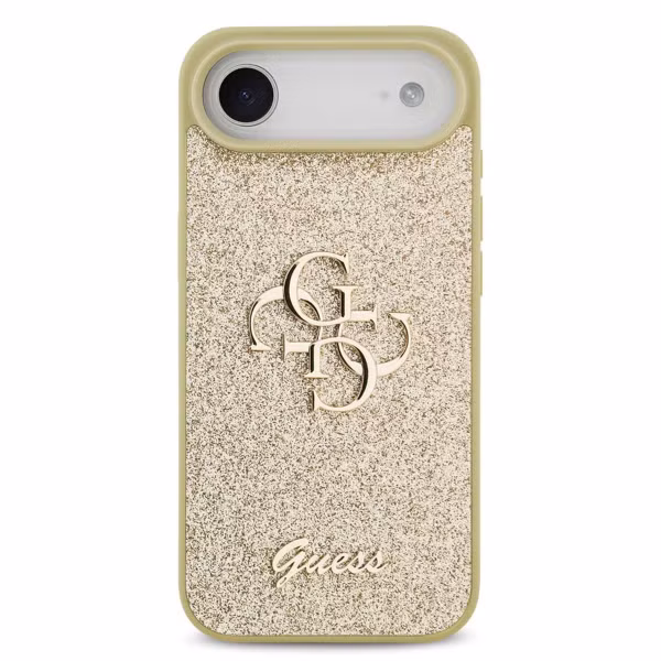 Guess Coque 4G Metal Logo Glitter Apple iPhone Air - Doré