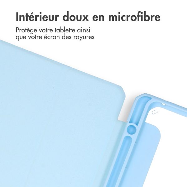 imoshion Coque tablette rigide Trifold iPad Air 11 pouces (2025) M3 / (2024) M2 / Air 5 (2022) / Air 4 (2020) - Bleu clair