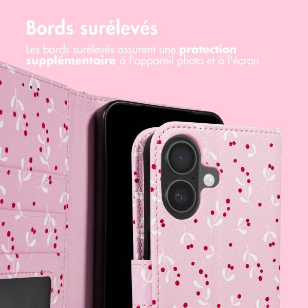 imoshion Étui de télephone portefeuille Design Apple iPhone 17 - Blush Berries