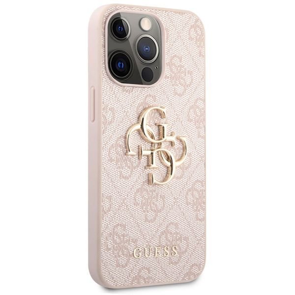 Guess Coque 4G Metal Logo Backcover iPhone 13 - Rose / Dorée