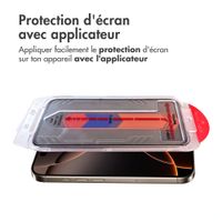 Accezz Protection d'écran en verre trempé avec filtre de confidentialité + Applicateur Apple iPhone 15 Pro Max