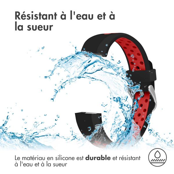 imoshion Bracelet sportif en silicone Fitbit Alta (HR) - Noir/Rouge