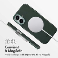 Accezz Coque arrière en cuir avec MagSafe Apple iPhone 17 - Cedar Green
