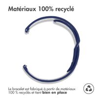 imoshion Bracelet sportif en silicone - Connexion universelle de 22 mm - Bleu / Blanc