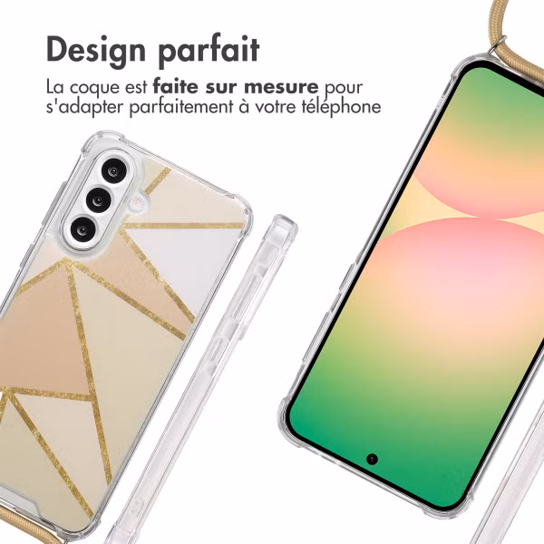 imoshion Coque Design avec cordon Samsung Galaxy A56 - Beige Graphic