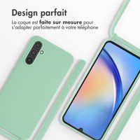 imoshion Coque en silicone avec cordon Samsung Galaxy A34 (5G) - Vert menthe