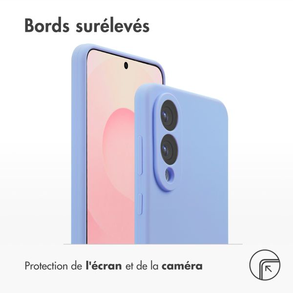 Accezz Coque Liquid Silicone avec MagSafe Samsung Galaxy S25 Edge - Violet