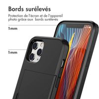 imoshion Coque arrière avec porte-cartes Apple iPhone 12 (Pro) - Noir