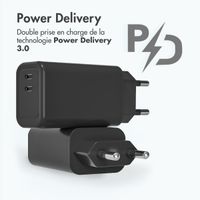 imoshion Adaptateur secteur 35 watts | Avec 2 ports USB-C - Noir