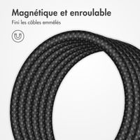 imoshion Câble tressé magnétique - USB-C vers USB-A - 1 mètre - Noir