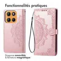 imoshion Etui de télephone Mandala Motorola Moto G15 / G15 Power - Rose Doré