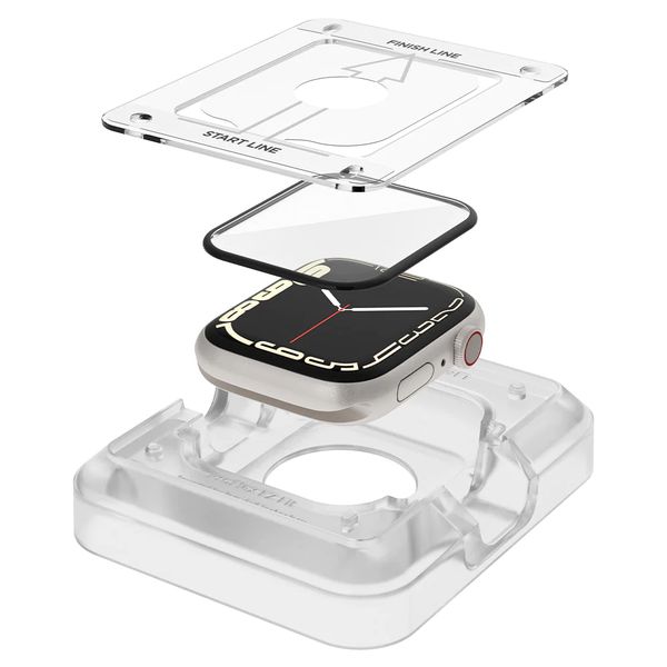 Spigen Protection d'écran Pro Flex EZ Fit avec applicateur Apple Watch Series 7/8/9 - 45 mm - Transparent