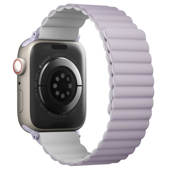 Uniq Bracelet Revix réversible Apple Watch Series 1 t/m 11 / SE / Ultra (44/45/46/49 mm) - Lilac / White
