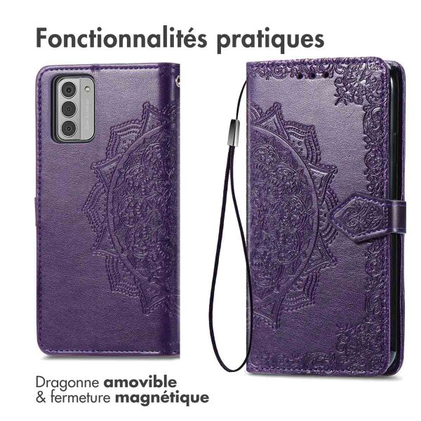 imoshion Etui de téléphone portefeuille Mandala Nokia G42 - Violet