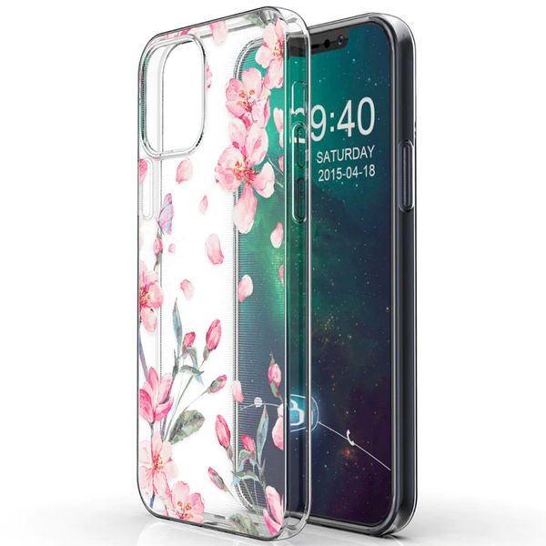 imoshion Coque Design iPhone 12 (Pro) - Fleur - Rose