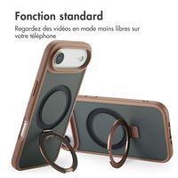 Accezz Coque Ring Stand avec MagSafe Apple iPhone Air - Marron