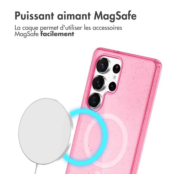 imoshion Coque Sparkle avec MagSafe Samsung Galaxy S24 Ultra - Rose