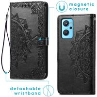 imoshion Etui de téléphone portefeuille Mandala Oppo A76 (4G) - Noir