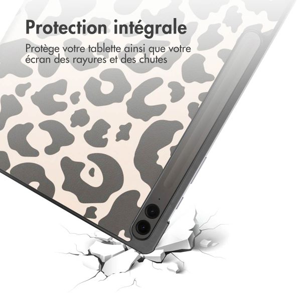 imoshion Coque tablette Design Trifold Samsung Galaxy Tab S10 Plus / Tab S9 FE Plus / Tab S9 Plus - Leopard