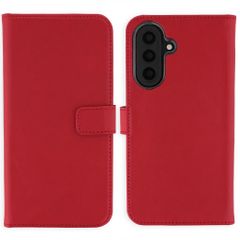 Selencia Étui portefeuille en cuir véritable Samsung Galaxy A57 (5G) - Rouge