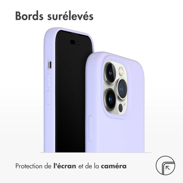 Accezz Coque Liquid Silicone iPhone 14 Pro - Violet