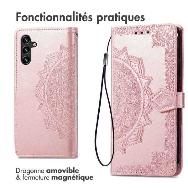 imoshion Etui de télephone Mandala Samsung Galaxy A25 (5G) - Rose Doré