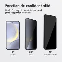 Accezz Protection d'écran en verre trempé avec filtre de confidentialité + Applicateur Samsung Galaxy S24 FE
