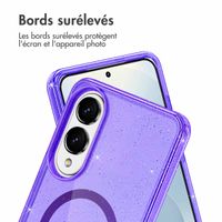 imoshion Coque Pailletée avec MagSafe Samsung Galaxy S25 Edge - Violet