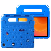 imoshion Coque kidsproof avec poupées amovibles Samsung Galaxy Tab A11 Plus / A9 Plus - Bleu