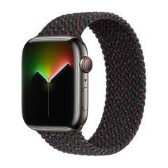 Apple Bracelet Solo tressé Apple Watch | 44/45/46/49 mm - Taille 2 - Black Unity