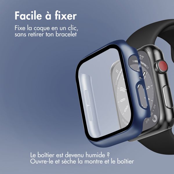 imoshion Coque rigide à couverture complète Apple Watch 4 / 5 / 6 / SE - 40 mm - Bleu foncé