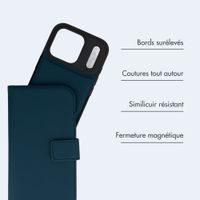 imoshion Étui portefeuille luxe 2-en-1 amovible Apple iPhone 17 Pro - Bleu