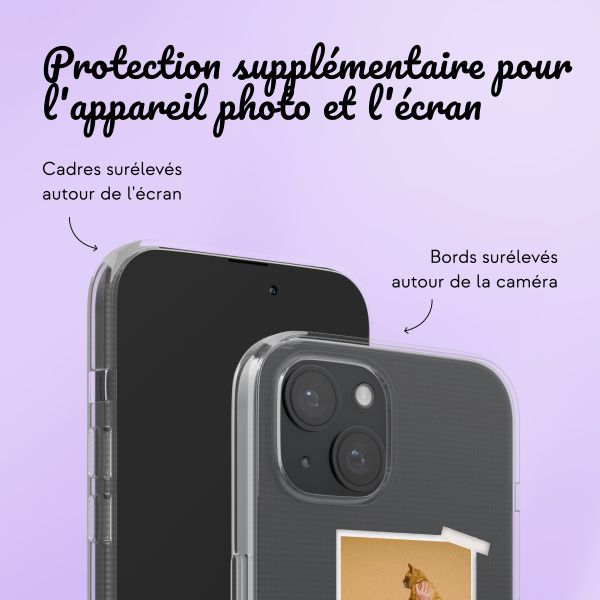 Coque personnalisée avec pellicule N°2 iPhone 15 - Transparent