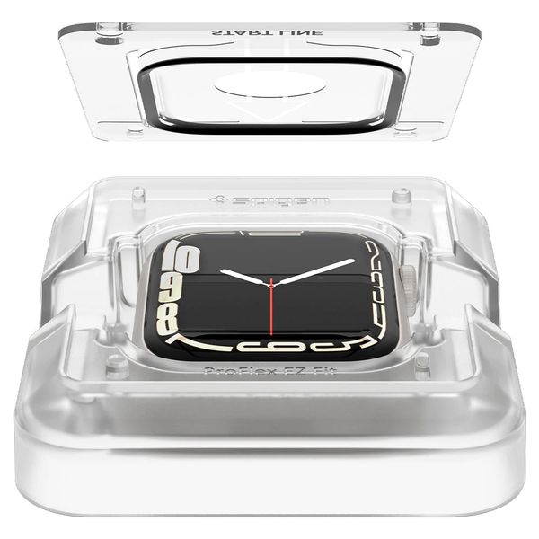 Spigen Protection d'écran Pro Flex EZ Fit avec applicateur Apple Watch Series 7/8/9 - 45 mm - Transparent